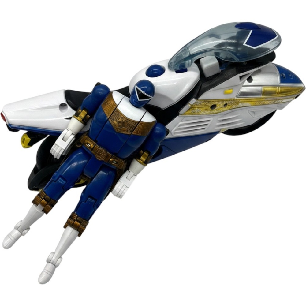 Bandai Power Rangers Operation Overdrive Blue Ranger Hovertek Cycle OS Blue Gold
